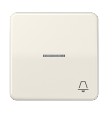 Клавиша с окошком и символом "звонок" для выключателей с подсветкой; слоновая кость  CD590KO5K  Jung