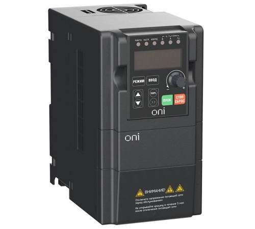 Преобразователь частоты A150 380В 3Ф 1,5кВт 5А со встроенным тормозным модулем  A150-33-15NT  ONI