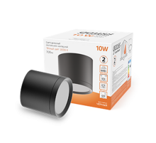 Светильник светодиодный декоративный бытовой с рассеивателем HD016 10W (черный) 3000K 88х75мм  HD016  Gauss