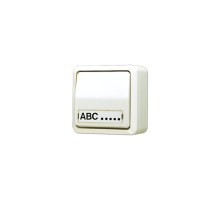 Выключатель 10 AX 250 V ~ для накладного монтажа, с полем для надписи; слоновая кость  606ANA  Jung