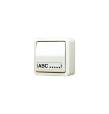 Выключатель 10 AX 250 V ~ для накладного монтажа, с полем для надписи; слоновая кость  606ANA  Jung