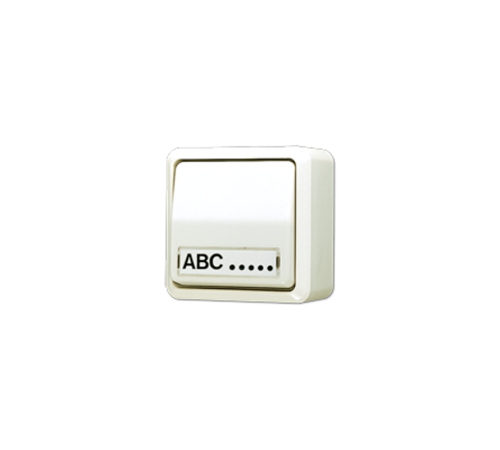 Выключатель 10 AX 250 V ~ для накладного монтажа, с полем для надписи; слоновая кость  606ANA  Jung