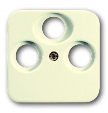 Накладка (центральная плата) для TV-R-SAT розетки, серия Bush-Duro 2000 SI, цвет слоновая кость  1724-0-4331   2CKA001724A4331  ABB