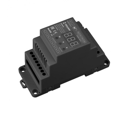 INTELLIGENT ARLIGHT Диммер SMART-DALI-104-62-ADDR-DIM-DT6-DIN Black (12-24V, 4x5A) (IARL, IP20 Пластик, 5 лет)  039147  Arlight