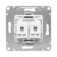 Механизм розетки RJ45 - 2шт, (cat5), алюминий Эпика EKF  UP1-SOA-2RJ45-5  EKF