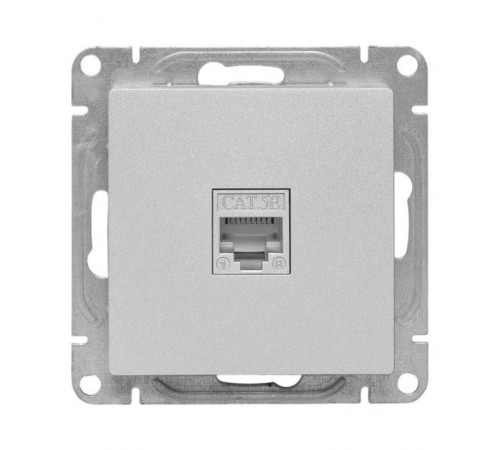 Механизм розетки RJ45 - 2шт, (cat5), алюминий Эпика EKF  UP1-SOA-2RJ45-5  EKF