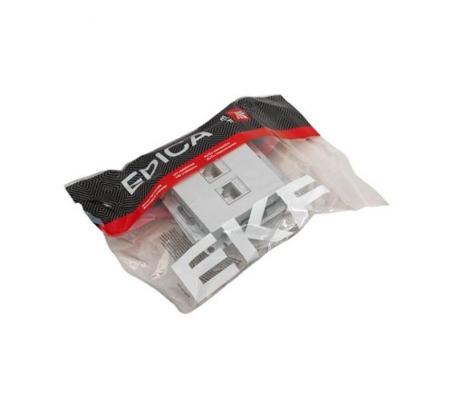 Механизм розетки RJ45 - 2шт, (cat5), алюминий Эпика EKF  UP1-SOA-2RJ45-5  EKF