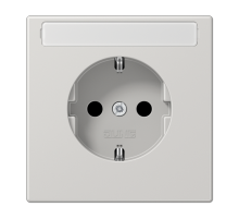 Штепсельная розетка SCHUKO 16A, 250V~ с полем для надписи; светло-серая  LS1520NALG  Jung
