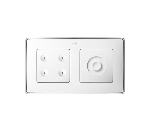 Simon 82 Комплект 4-кл сенсорн.выкл.+ сенс.регулятор, без маркиров., KNX, белый  8400651-030  Simon