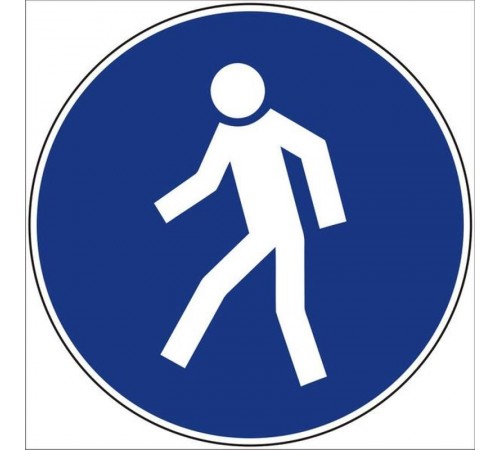 Знак М 10 "Проход здесь" ф200 мм, пластик ГОСТ Р 12.4.026-2001  pn-m-10  EKF