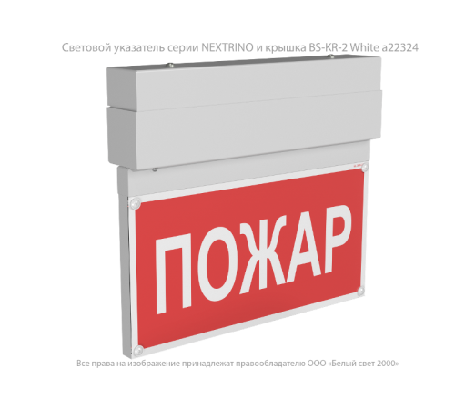 Укaзaтeль аварийный светодиодный BS-NEXTRINO-73-S1-INEXI3 White  6,3Вт 3ч IP40 постоянный подвесной белый  a15517  Белый свет