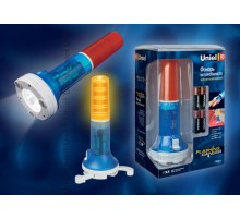 Фонарь-offroad Premium "Flashing ranger" P-AT031-BB Amber-Blue  пластм, XP-C Cree White LED, 4хАА в/к, янтарно-синий  05143  Uniel