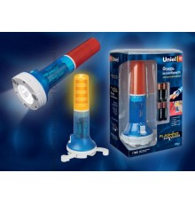 Фонарь-offroad Premium "Flashing ranger" P-AT031-BB Amber-Blue  пластм, XP-C Cree White LED, 4хАА в/к, янтарно-синий  05143  Uniel