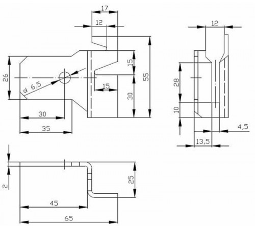 Держатель шины заземления К188У2  zeta50110  ГОФРОМАТИК
