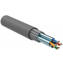 Витая пара S/FTP кат.6A 4х2х23AWG LSZH серый (305м)  LC1-C6A04-621  ITK