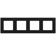 Рамка для розеток и выключателей  Серия 12 12-5204-05 на 4 поста, Классик, антрацит  Б0067698  ЭРА
