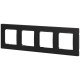 Рамка для розеток и выключателей  Серия 12 12-5204-05 на 4 поста, Классик, антрацит  Б0067698  ЭРА
