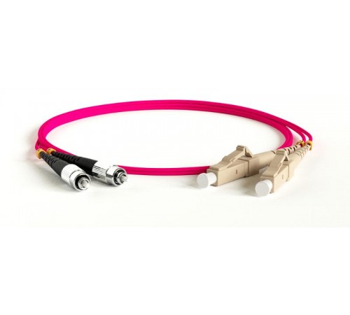 Патч-корд FC-D2-504-FC/PR-LC/PR-H-10M-LSZH-MG волоконно-оптический (шнур) MM 50/125(OM4), FC-LC, duplex, LSZH, 10 м  243487  Hyperline