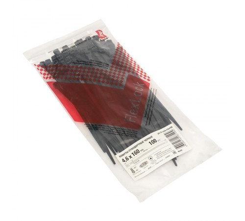 Хомут P6.6 стандартный (ч), 4.6x160 (100шт) FlexLock PROxima  plc-fl-ctsb-4.6x160  EKF