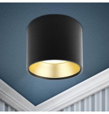 Светильник накладной подсветка OL8 GX53 BK/GD под лампу Gx53, алюминий, цвет черный+золото (40/800)  Б0048539  ЭРА