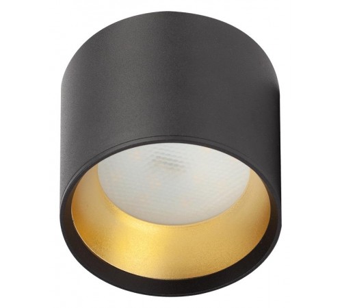 Светильник накладной подсветка OL8 GX53 BK/GD под лампу Gx53, алюминий, цвет черный+золото (40/800)  Б0048539  ЭРА