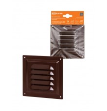Решетка металл. 125х125, коричневая, с покрытием полимерной эмалью,  SQ1807-0706  TDM
