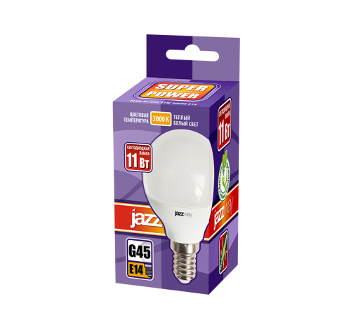 Лампа светодиодная PLED- SP G45 11w E14 3000K 230/50  .5019249  Jazzway