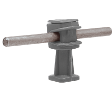 Держатель проводника круглого 6-8 мм серый, высота 36 мм, пластик91004Ezetek