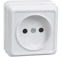 ОКТАВА белый Розетка 1-местная О/У б/з 10А РС20-2-ОБ  ERO10-K01-10-DC  GENERICA