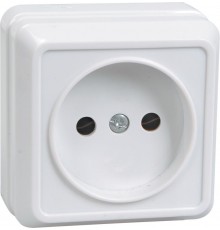 ОКТАВА белый Розетка 1-местная О/У б/з 10А РС20-2-ОБ  ERO10-K01-10-DC  GENERICA