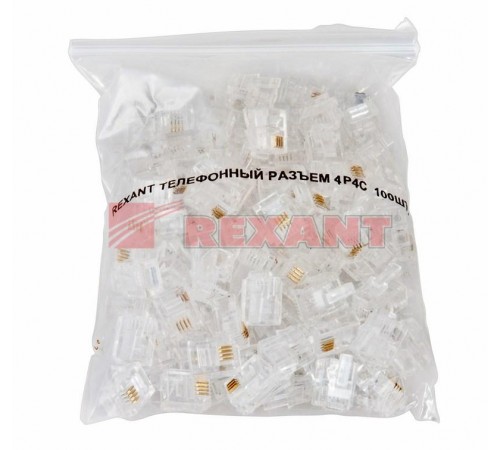 Джек телефонный  4P4C  05-1001  REXANT