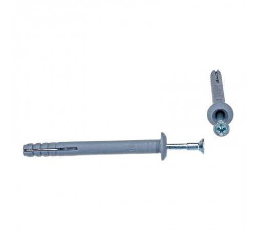 Дюбель-гвоздь грибовидный бортик, полипропилен 6х60мм, пакет (100 шт/уп)  KR-01-3621-013  Kranz