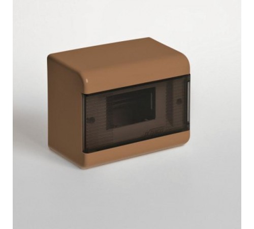 Щиток тусо о/п на 6 мод. с двер. 160х132х93мм(коричневый)  68026К  Рувинил