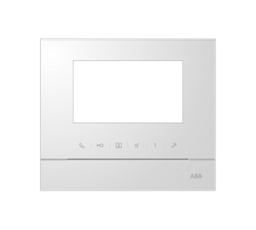 Рамка для абонентского устройства 4,3, белый глянцевый  2TMA070130W0051  ABB