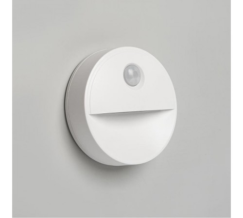 Светильник-подсветка с датчиком движения 2LED 0,5W (3хААА в комплект не входят) 3м , IP20, 72*72*25mm, круг, белый, FN1221  41882  FERON