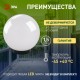Светильник садово-парковый НТУ 02-100-351 без опоры, шар белый призма D=350 mm  Б0048046  ЭРА