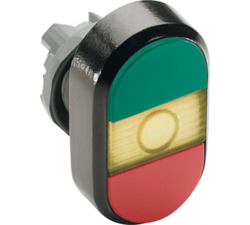 Кнопка двойная MPD3-11Y (зеленая/красная) желтая линза с текстом (ON/OFF)  1SFA611132R1103  ABB