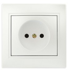 Розетка Intro Plano 1-201-06 без заземления 2P, 16А-250В, IP20, СУ, перламутр  Б0053869  Intro