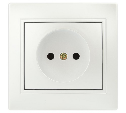 Розетка Intro Plano 1-201-06 без заземления 2P, 16А-250В, IP20, СУ, перламутр  Б0053869  Intro