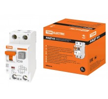 Выключатель автоматический дифференциального тока АВДТ 63 1п+N 50А C 30мА тип A  SQ0202-0011  TDM