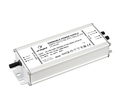 Блок питания ARPV-UH12150-PFC-DALI2-PH (12V, 12.5A, 150W) (Arlight, IP67 Металл, 7 лет)  025746(2)  Arlight
