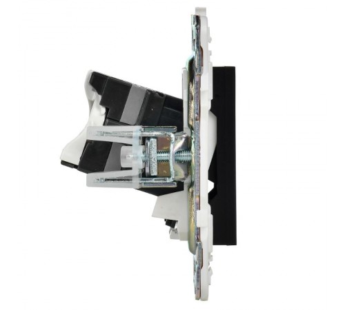 SKANDY Розетка компьютерная двойная RJ45 кат.5E SK-K03Bl черный  SK-K20-1-K02  IEK