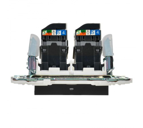 SKANDY Розетка компьютерная двойная RJ45 кат.5E SK-K03Bl черный  SK-K20-1-K02  IEK