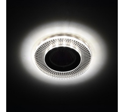 Светильник точечный встраиваемый DK LD44 SL 3D декор cо светодиодной подсветкой MR16, зеркальный  Б0037355  ЭРА