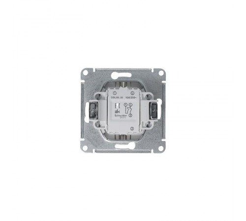 Glossa Платина Выключатель 2-клавишный, сх.5, 10AX  GSL001251  SE