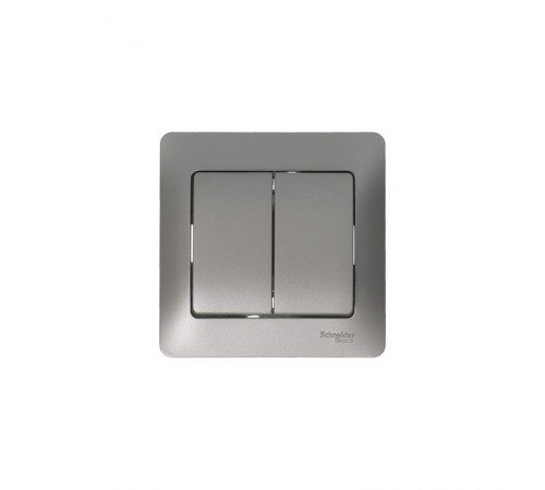 Glossa Платина Выключатель 2-клавишный, сх.5, 10AX  GSL001251  SE