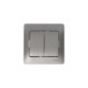 Glossa Платина Выключатель 2-клавишный, сх.5, 10AX  GSL001251  SE