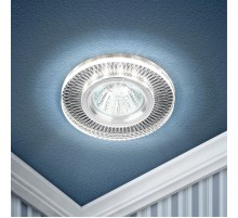 Светильник точечный встраиваемый DK LD44 SL 3D декор cо светодиодной подсветкой MR16, зеркальный  Б0037355  ЭРА