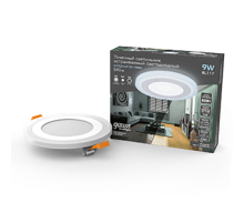 Светильник светодиодный встраиваемый Backlight BL117 Кругл. Акрил, 6+3W, LED 4000K, диам. 145,  BL117  Gauss