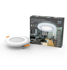 Светильник светодиодный встраиваемый Backlight BL117 Кругл. Акрил, 6+3W, LED 4000K, диам. 145,  BL117  Gauss